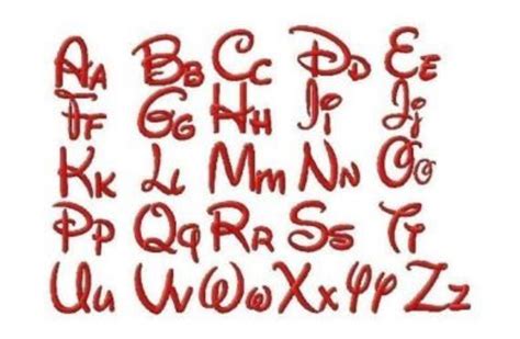 Disney Embroidery Font Instant Download 4 Sizes Pes Format Etsy