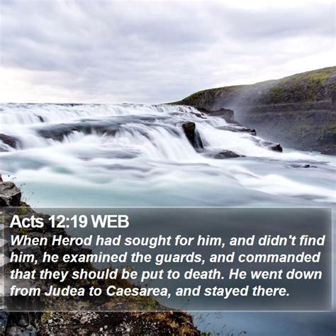 Acts 1219 Web When Herod Had Sought For Him And Didnt Find