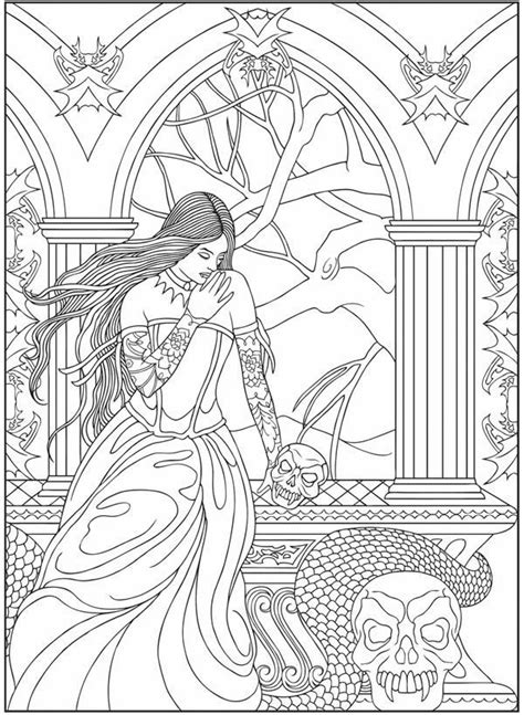 Gothic Coloring Pages Printable Clip Art Library