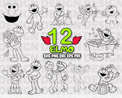 Elmo Svg Sesame Street Svg Sesame Street Bundle Sesame Street