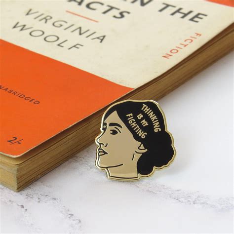 Virginia Woolf Enamel Pin Feminist Enamel Pin Badge Geek T For