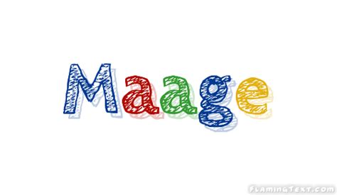 Maage Лого Бесплатный инструмент для дизайна имени от Flaming Text