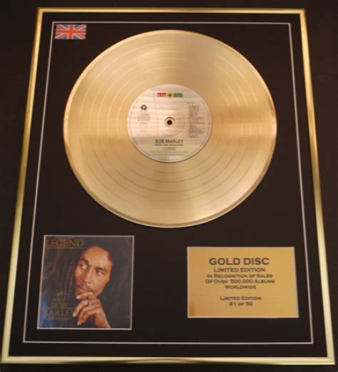 Bob Marleyltd Edition Cd Gold Discrecord Legend
