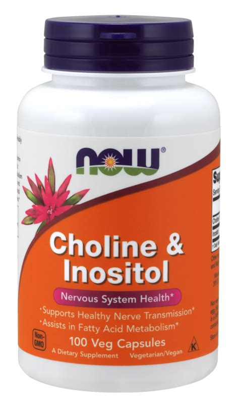 Carnitine once synthesized is often added to energy drinks and may also be taken as a supplement. Choline + Inositol (100 kap.) - Now Foods