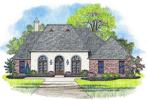 4 Bed French Country With Rustic Kitchen 56394sm Architectural