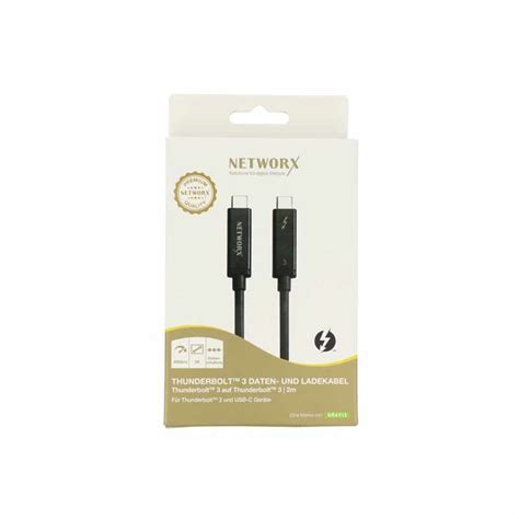 Networx Thunderbolt 3 Kabel 2m Daten Und Ladekabel USB C Stecker Sch