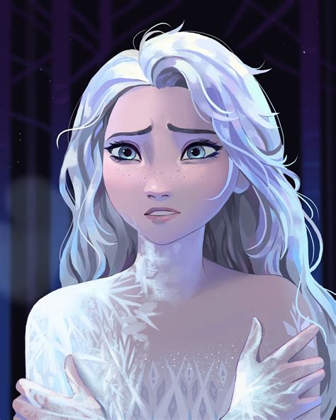 Freezing Elsa By Tadpole Art R Frozen