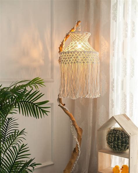 Macrame Lampshade Home Decor Boho Bedroom Lamp Handmade Etsy Canada
