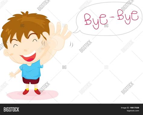 Boy Saying Bye Bye Vector And Photo Free Trial Bigstock