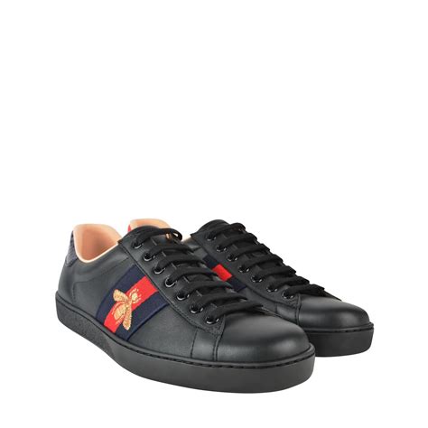 Gucci New Ace Embroidered Bee Trainers Men Low Trainers Flannels