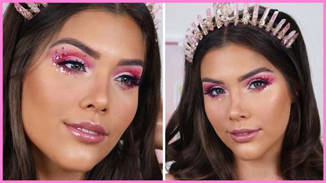 Pink Glitter Festival Makeup Tutorial Youtube