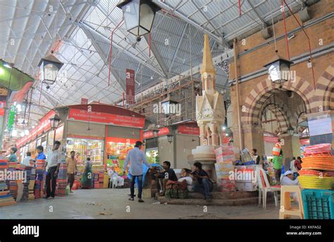 People Visit Crawford Market In Mumbai India Crawford Market Is One Of