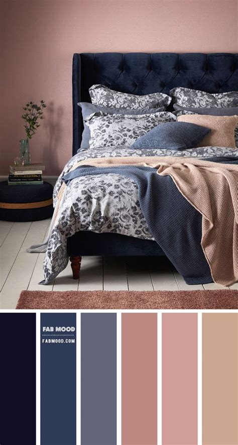 Maybe you would like to learn more about one of these? Midnight Blue, Blue Grey and Mauve Bedroom Color Scheme in ...