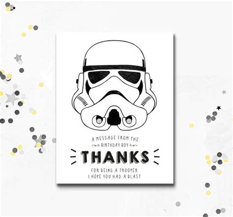 Star Wars Thank You Cards Printable Free Borders
