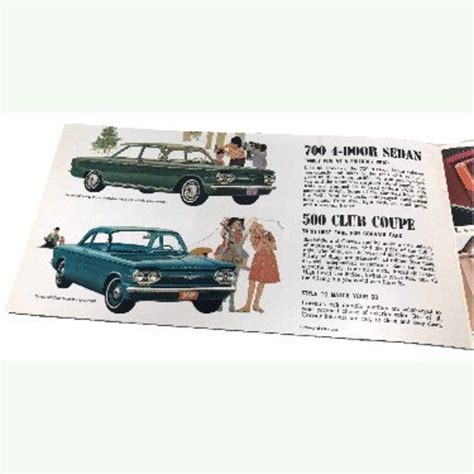 1964 Chevrolet Corvair Sales Brochure Buyers Guide Dealer Car Etsy