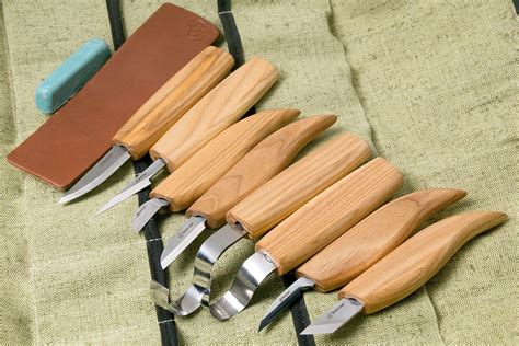 Beavercraft Wood Carving Set Mit 8 Messern S08 Holzschnitzset