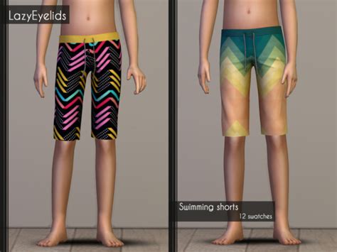 Simple Short Dress Swimsuit And Swimming Shorts From Lazyeyelids