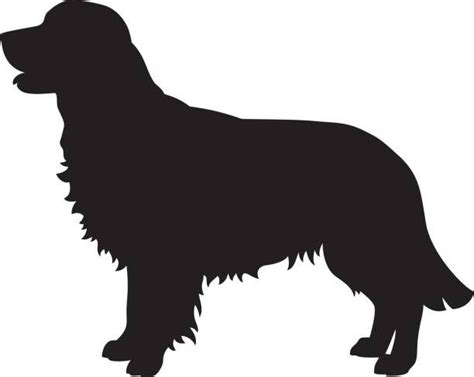 Golden Retriever Dog Vector Silhouette Vector Art Illustration Golden