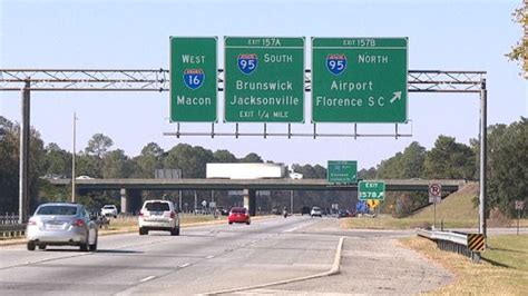 Lane And Ramp Closures To Take Place On I 16 At 95 Ramp Project This