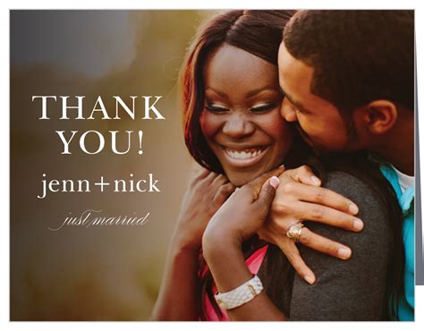 Sheer Overlay Wedding Thank You Cards By Basic Invite