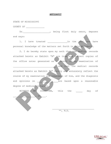Doctor Affidavit Sample With Exhibits Us Legal Forms