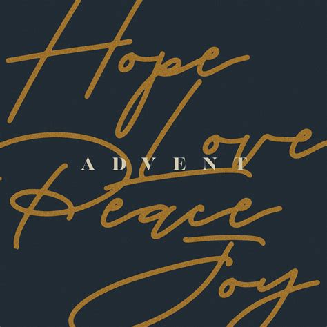 Advent Hope Love Peace Joy Sunday Social