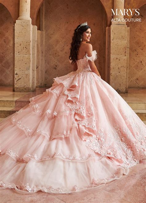 Off The Shoulder Lace Quinceañera Dress By Mary S Bridal Mq3062 Quinceanera Themes Dresses