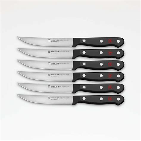 Wusthof Gourmet Stamped Steak Knives Set Of 6 Reviews Crate And Barrel
