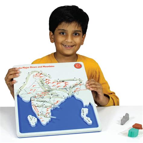 Buy Butterfly Edufields Geography Stem Toy India With Rivers And Ains