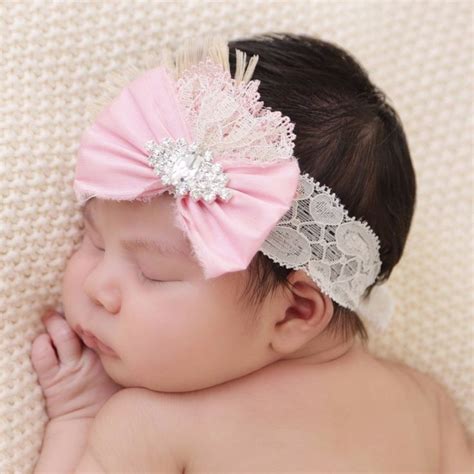 Princess Rhinestone Bow Headband Baby Pink Baby Headbands Headbands