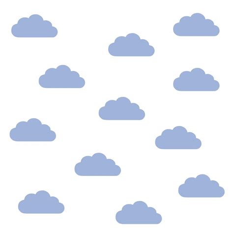 Soft Blue Cloud Wall Stickers Cloud Wall Stickers Stickerscape Uk