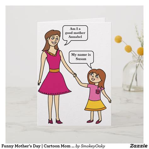 Funny Mothers Day Cartoon Mom Birthday Card Mom Mothersday Funny