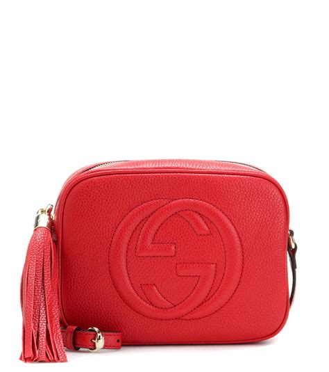 Gucci Soho Disco Leather Shoulder Bag In Red Lyst