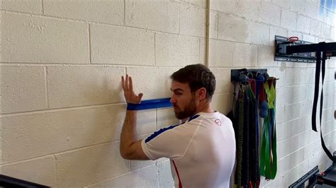 Band Lateral Wall Walks With Scapular Protraction And Retraction Youtube