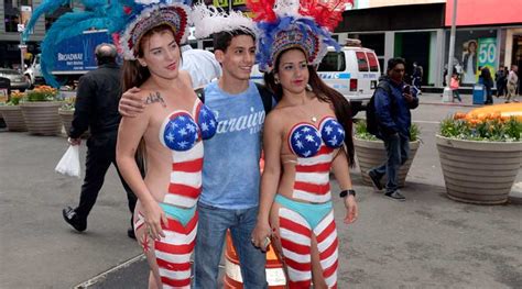 Topless Painted Women Ignite Latest Furore In Times Square World
