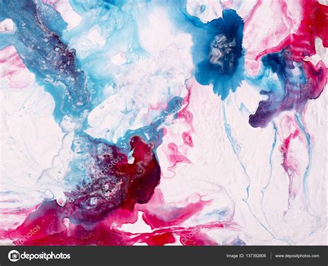 Blue and pink hand painted abstract art background, texture painting