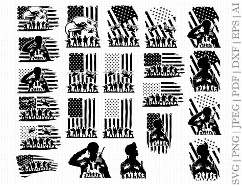American Flag Soldiers Svg Gráfico Por Seleart · Creative Fabrica
