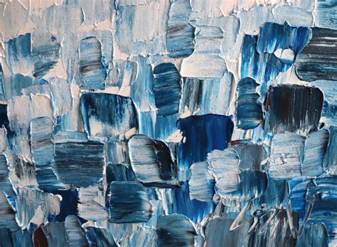 Navy Blue White Abstract Painting The WAVES Large ORIGINAL Artwork Direct From Artist Studio