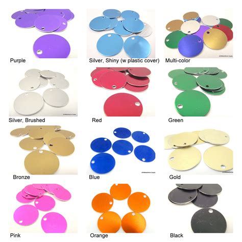 Large Anodized Aluminum Blank Discs Are Perfect For Jewelry Embellishments Making Belts Etc
