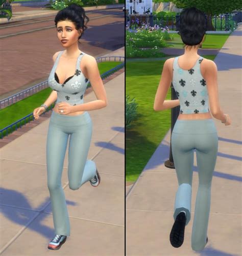 Simple Athletic Wear By Christmas Fear Sims 4 Female Clothes