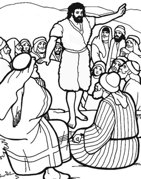 John The Baptist Coloring Page Netart John The Baptist Sunday