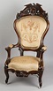George Washington & Eagle Victorian Arm Chair | Cottone Auctions