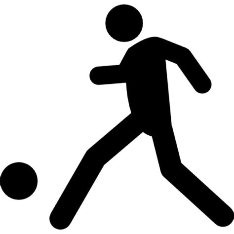 Football Player Kicking Ball Icons Free Download