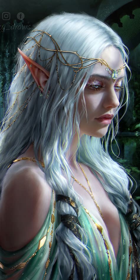 1080x2160 elf girl fantasy art one plus 5t honor 7x honor view 10 lg q6 hd 4k wallpapers images
