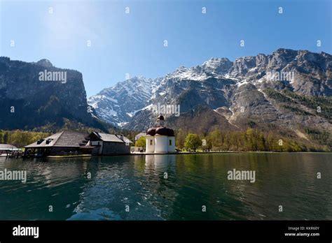 Polgrimage Church St Bartholomews In Front Of Watzmann At The