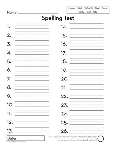 20 Word Spelling Test Template English Teachers Can Learn A Lot About
