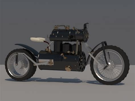 3d Motorcycle Steampunk Model