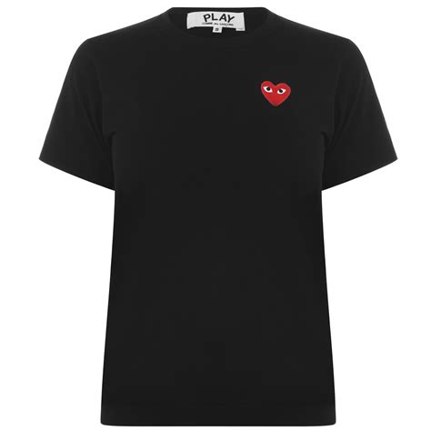 Comme Des Garcons Play Small Heart T Shirt Women Regular Fit T