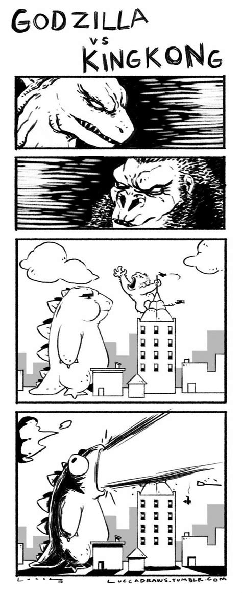 Godzilla Vs King Kong Godzilla Funny Godzilla Funny Comics
