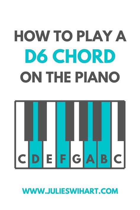 Learn How To Play A D6 Chord On The Piano And Learn The Pattern For